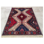 فرش دستباف سایز قالیچه سه متری (تمام پشم یلمه طرح قابی شکرلو) کد 6223