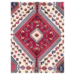 فرش دستباف سایز قالیچه سه متری (تمام پشم یلمه طرح قابی شکرلو) کد 6223