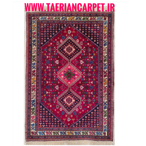 فرش دستباف سایز قالیچه سه متری (تمام پشم یلمه طرح حوضی) کد 6214