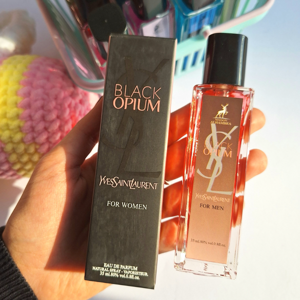 عطر الحمبرا رایحه BLACK OPIUM YSL(35 میل)