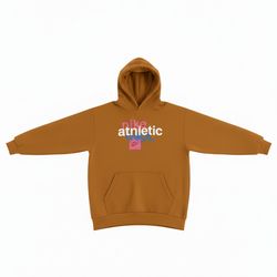 هودی نایک (Nike) فوتر ضخیم داخل کرک رنگ نارنجی خردلی - یونیسکس آوینا استایل