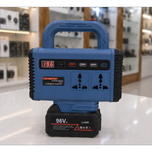اینورتر هوشمند چندمنظوره 220 ولت قابل حمل با باتری لیتیومی 96V | دو پریز برق AC، سه USB، Type-C و چراغ LED