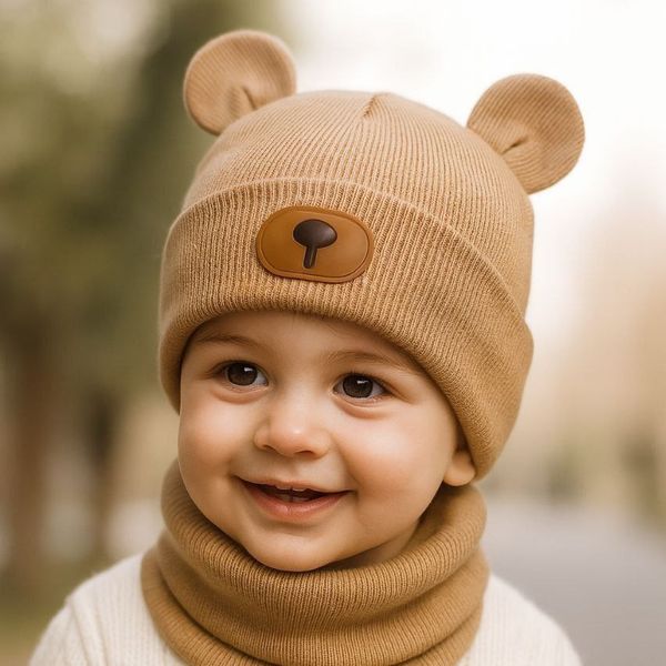 ست شال و کلاه نخی پاییزه وارداتی