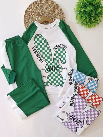 بلوز شلوار خرگوش شطرنجی کد2345