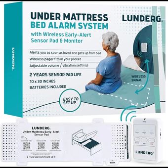 Lunderg Under Mattress Bed Alarm – سیستم هشدار تخت نامرئی و بی‌سیم با فناوری Early-Alert