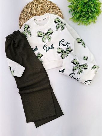 کراپ شلوار شلوار پاپیونی کد2349