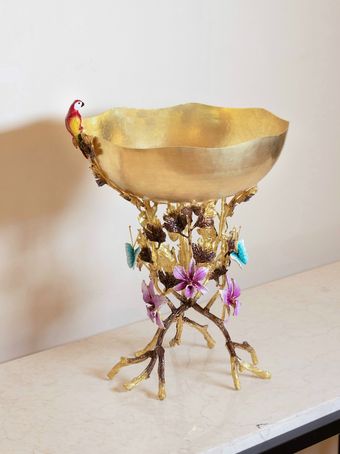 میوه خوری برنجی مدل شمشادی