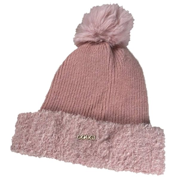 کلاه بافت پوم پوم دار سگک فلزی