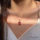 پلاک قلبی جواهری یاقوتی ژوپینگ 06014