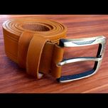 کمربند چرم طبیعی اسپورت با سگک زبانه ای