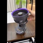پنکه شارژی رومیزی و گیره‌ای S6 | چرخش 360 درجه، 5 سرعته، تایمر و چراغ LED