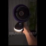 پنکه شارژی رومیزی و گیره‌ای S6 | چرخش 360 درجه، 5 سرعته، تایمر و چراغ LED