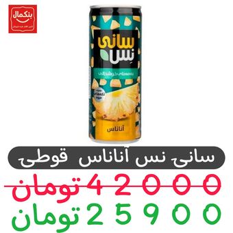 آب آناناس قوطی سانی نس-240میل-باکس24عددی
