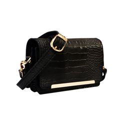 کیف رودوشی زنانه چرم تیغه طلایی