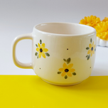 ماگ سرامیکی گل زرد