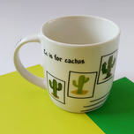 ماگ سرامیکی وارداتی طرح کاکتوس