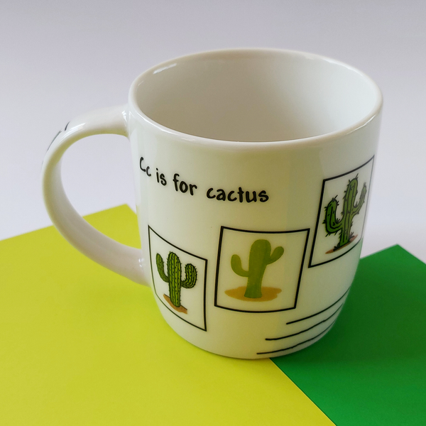 ماگ سرامیکی وارداتی طرح کاکتوس