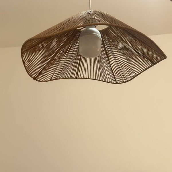 لوستر بافتنی مدل رافیا دفرمه کد 6015