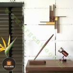 ساعت چوبی دیواری فانتزی ، مدرن و خاص طرح پازلی موندریان کد 614