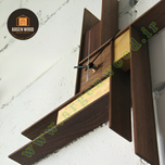 ساعت چوبی دیواری فانتزی ، مدرن و خاص طرح پازلی موندریان کد 614