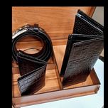 ست هدیه 3 تیکه چرم طبیعی مدل آناویز چرم