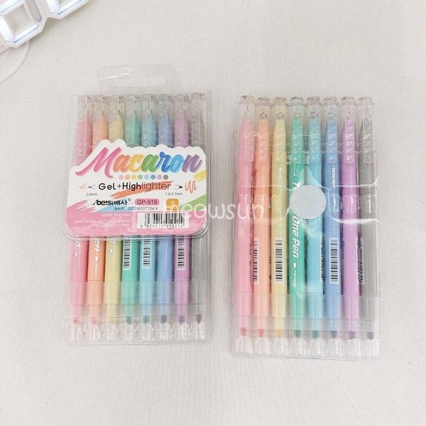 پک 8 عددی هایلایتر و روان نویس دو سر