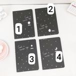 دفترچه سیاه برگ نقره کوب شب زیبا