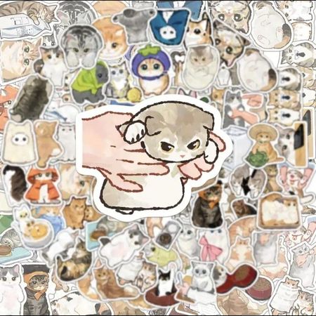 استیکر کیوت پیشی - پک 5 عددی