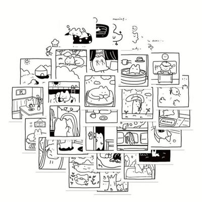 استیکر کیوت حیوانات - پک 5 عددی