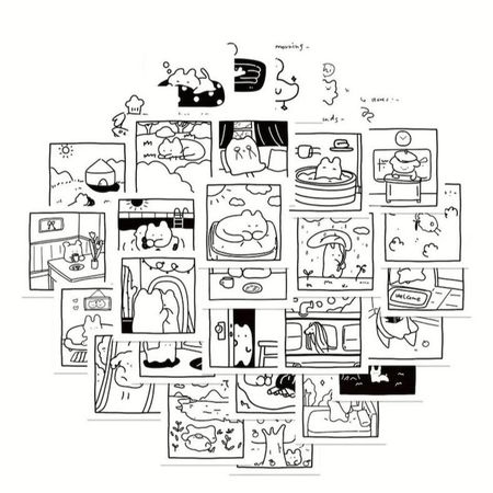 استیکر کیوت حیوانات - پک 5 عددی