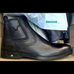 کفش نیم بوت مردانه چرم طبیعی بغل زیپ دار