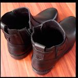 کفش نیم بوت مردانه چرم طبیعی بغل زیپ دار