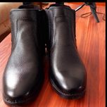 کفش نیم بوت مردانه چرم طبیعی بغل زیپ دار