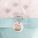 پک 4 عددی گیره کاغذ شفاف قلبی