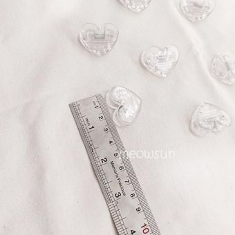 پک 4 عددی گیره کاغذ شفاف قلبی