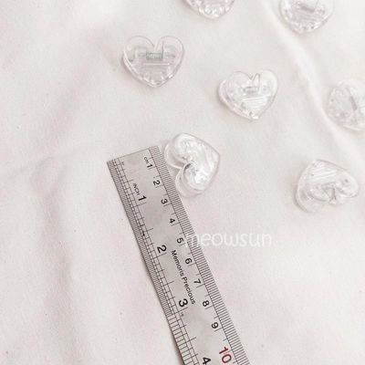 پک 4 عددی گیره کاغذ شفاف قلبی