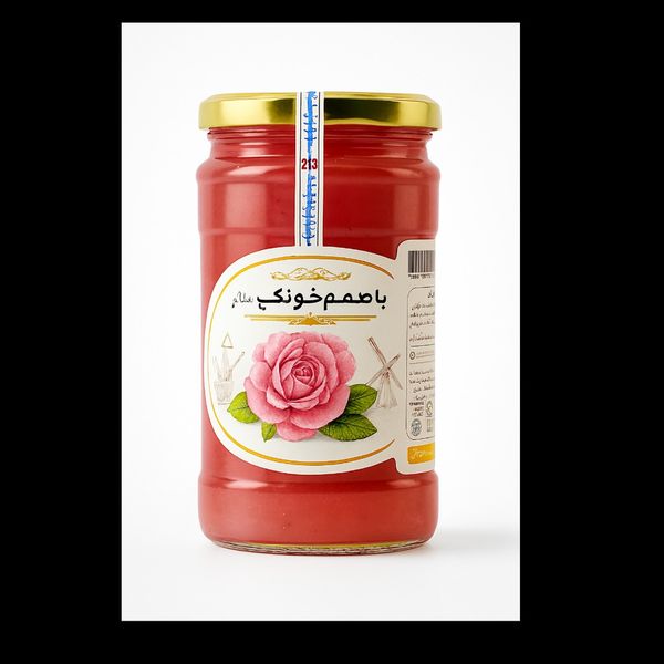 مربا گل محمدی 620گرم بزرگ -شیشه ای-6عددی