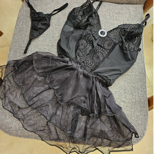 لباس خواب فانتزی پشت باز کد 7042