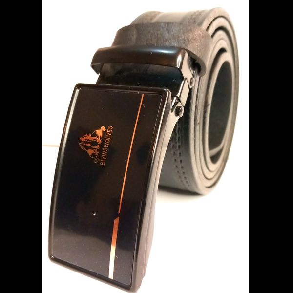 کمربند چرم طبیعی 4 سانتی با سگک پلاکی