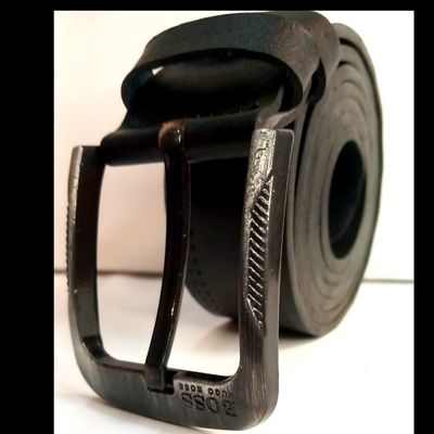 کمربند چرم طبیعی اسپورت با سگک زبانه ای