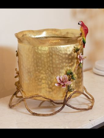 یخدان و سطل  طوطی برنجی