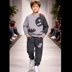 بلوز شلوار دایناسور ملانژ14026