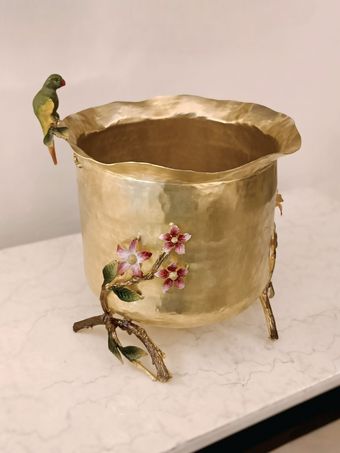 یخدان و سطل طوطی برنجی