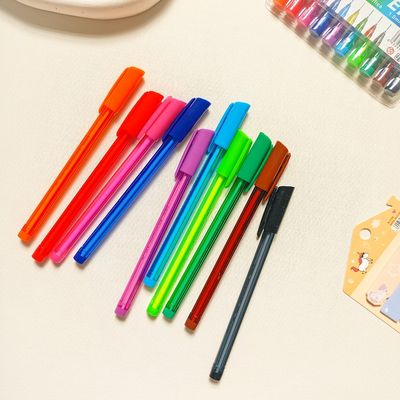 پک خودکار رنگی 10 رنگ شیشه ای