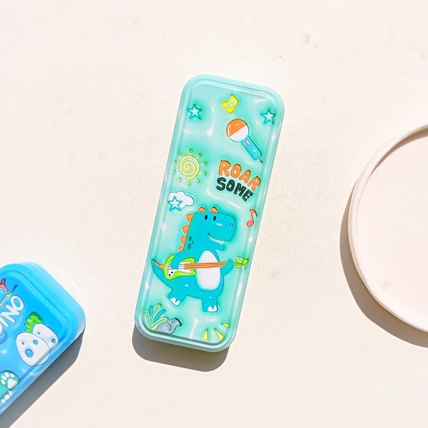 جامدادی فلزی طرح دایناسور گیتار زن