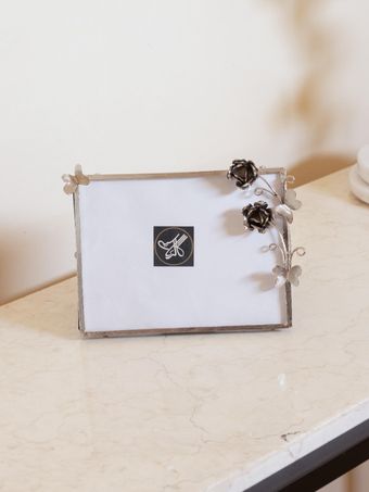 قاب عکس رز نقره ای