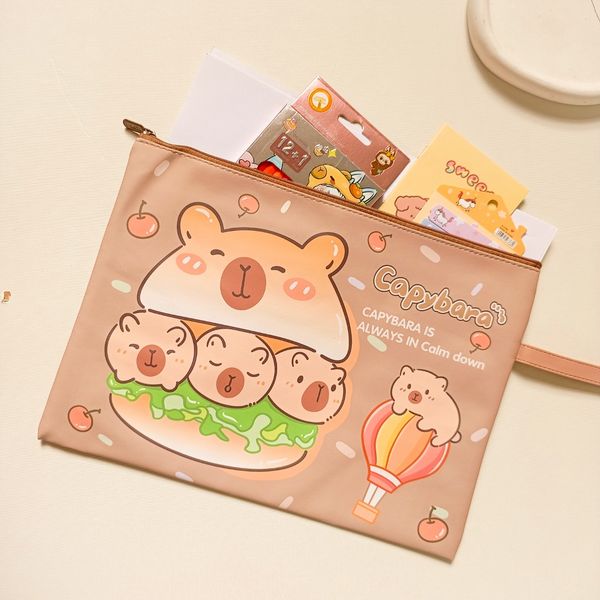 کیف زیپ دار مدل کاپی بارا گیلاسی سایز A4