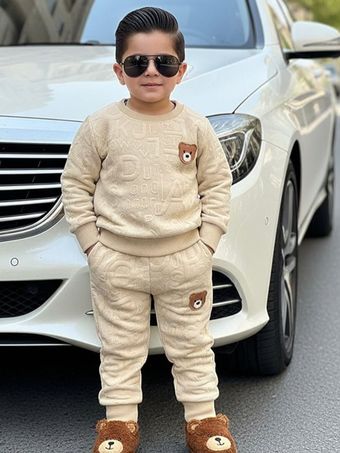 بلوز شلوار بیرون پوش تدی کد2381