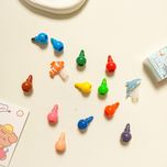 مداد شمعی 12 رنگ طرح حیوانات دریایی پک دو عددی