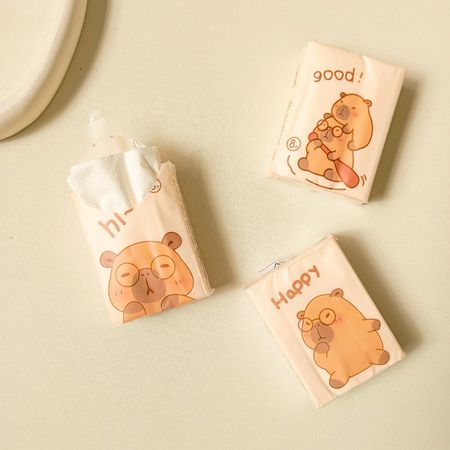 دستمال جیبی فانتزی مدل کاپی بارا بسته 8 عددی